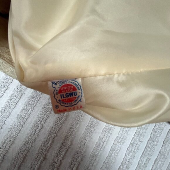 Vintage Lilli Ann Collections Womens Jacket Button Front Ivory Large Lightweight - Picture 8 of 8